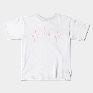 Yoga pose heartbeat / heart rate / pulse - Yoga, dance, gymnastics - ballerina, yoga teacher, dancer, gymnast Kids T-Shirt